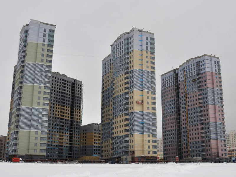 Вид на ЖК Лазаревское в феврале 2011